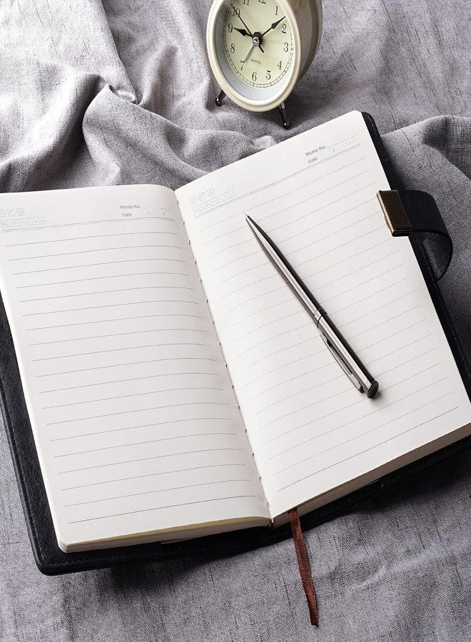 PiyuBind Diary with Lock A5 PU Leather 240 Pages, Vintage Lock Journal with Pen & Gift Box, Lockable Diary for Women and Men, 8.6 x 5.8 Inches (Black) - Image 3