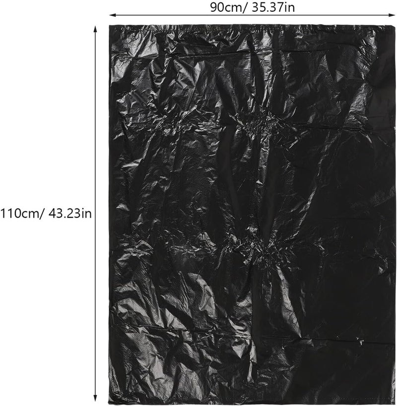 25pcs Black Garbage Bags 90x110cm Thick 2.5 Mil Wastebasket Liners for Kitchen Bathroom Office Household Trash Bags - Image 2