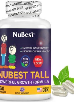Tall - Advance Healthy Height Supplement - Grow Taller Naturally, Height Increase Formula for Children (5+) & Teens Helps Maximum Height Potential - 60 Capsules | 1 Month Supply