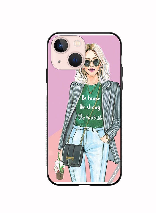 VR CREATIVE Protective Case Cover For Apple iPhone 14 Plus Be Brave Be Strong Design Multicolour - Image 1