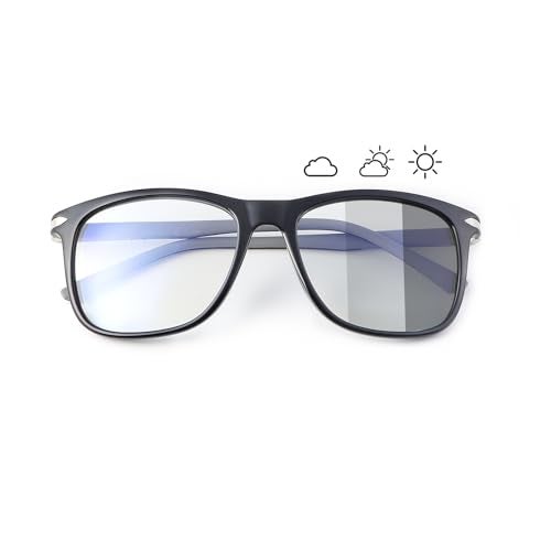 MIRYEA Spring Hinge Photochromic Gray Sunglasses Blue Light Blocking Glasses for Men Women Day Night Gaming TV Phones Computer Eyeglasses UV400 Protection Anti Glare Lightweight TR90 Full Rim Eyewear - Image 5
