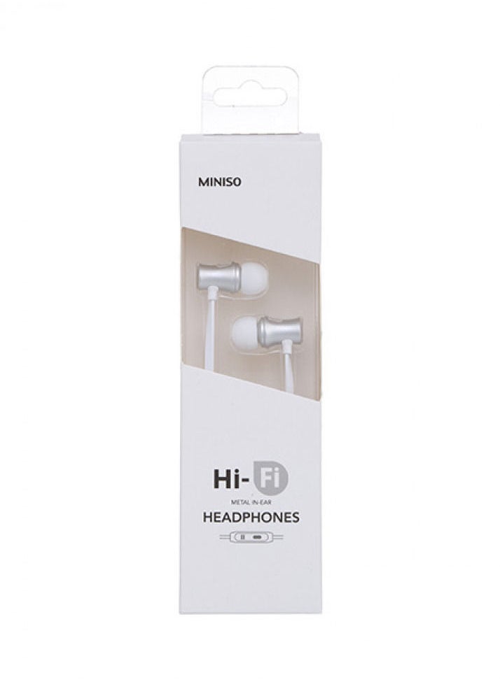 Miniso - Silver HI-FI System Earphones - Image 1