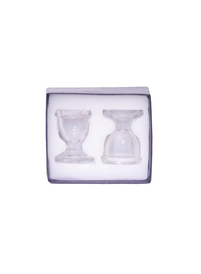 GoodsHealthShop Glass Eye Wash Cup Smooth Edge Eye Wash Cups Eye Shaped Rim Snug Fit (2 Pcs)  - Image 4