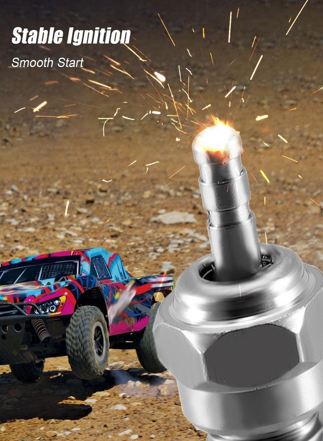 PWSLKO 3232X N4 Medium Glow Plug Compatible with Traxxas 1/8 1/10 T-Maxx 2.5/3.3 Replace 70117, 6Pcs - Image 2