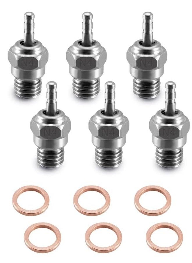 PWSLKO 3232X N4 Medium Glow Plug Compatible with Traxxas 1/8 1/10 T-Maxx 2.5/3.3 Replace 70117, 6Pcs - Image 1