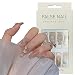 Vezocim 24Pcs Reusable Full Cover False Nails Kits, Medium Length Press on Nails, Butterfly Artificial Fake Nails Design for Women Girls, Glue on Nails Fake Nails - Image 2