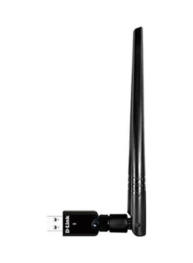 دي لينك محول ثنائي النطاق AC1200 بمنفذ USB 3.0 مع  هوائي خارجي قابل للفك أسود - Image 1