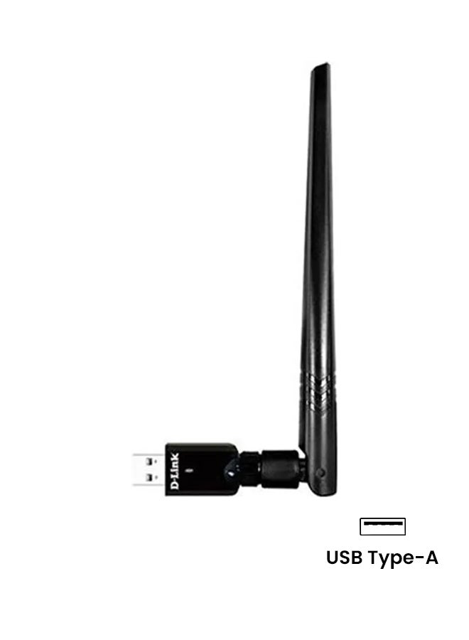 دي لينك محول ثنائي النطاق AC1200 بمنفذ USB 3.0 مع  هوائي خارجي قابل للفك أسود - Image 2