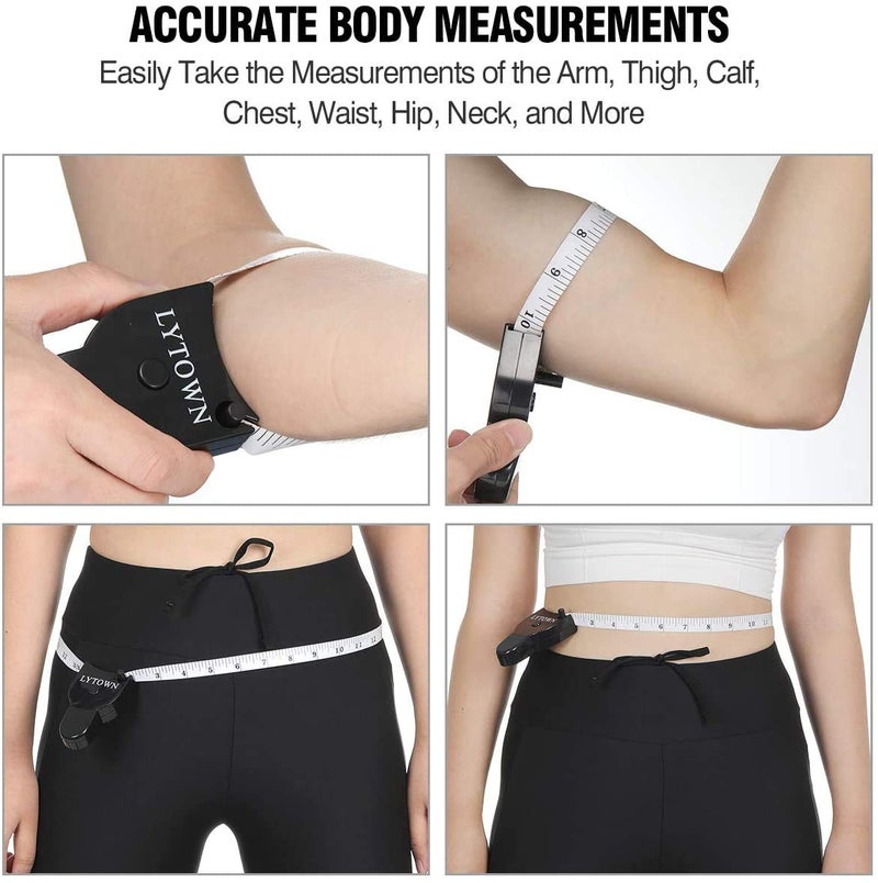 LYTOWN 2PCS Tape Measure Body Measuring Tape 60inch (150cm), Retractable Measuring Tape for Body Measurement & Weight Loss, Accurate Body Tape Measure for Fitness, Tailor, Sewing, Handcrafts, Clothes - Image 2