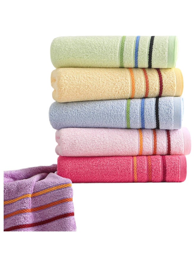Yibai Towel, Bamboo Fiber Absorbent Large Towel, Thickened Adult Bath Face Towel, Quick-Drying Hand Towel, 34*76Cm, Blue - Image 2
