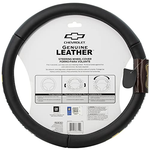 Plasticolor 006742R03 Chevrolet Genuine Leather Steering Wheel Cover - Image 3
