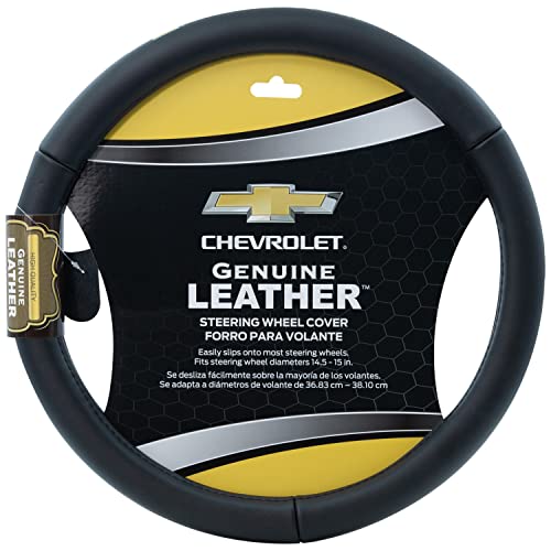 Plasticolor 006742R03 Chevrolet Genuine Leather Steering Wheel Cover - Image 2