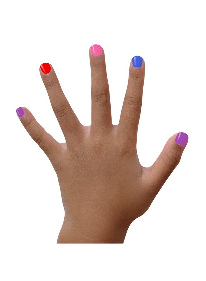 بيجي باينت طلاء أظافر بيجي بينت للفتيات، غير سام بنسبة 100% - آمن، خالٍ من المواد الكيميائية، قليل الرائحة، للأطفال، مجموعة من 4 ألوان معطرة - Image 4