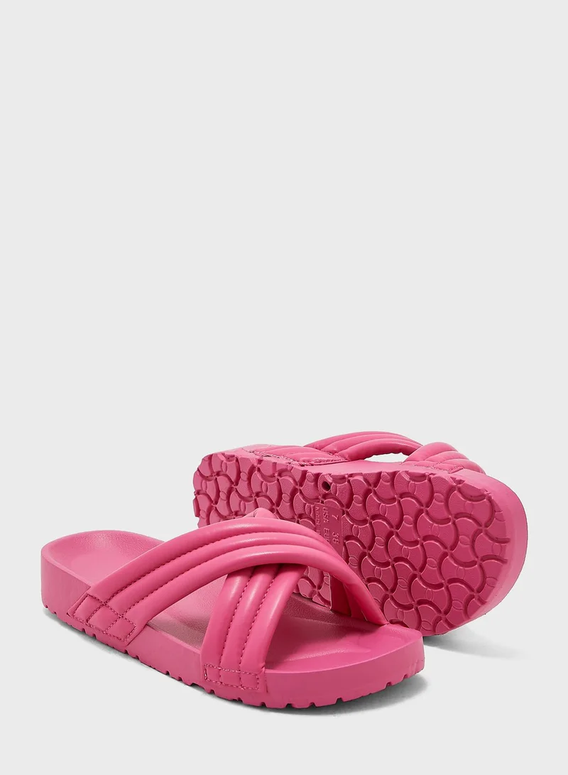 Ginger Crossover Strap Slides