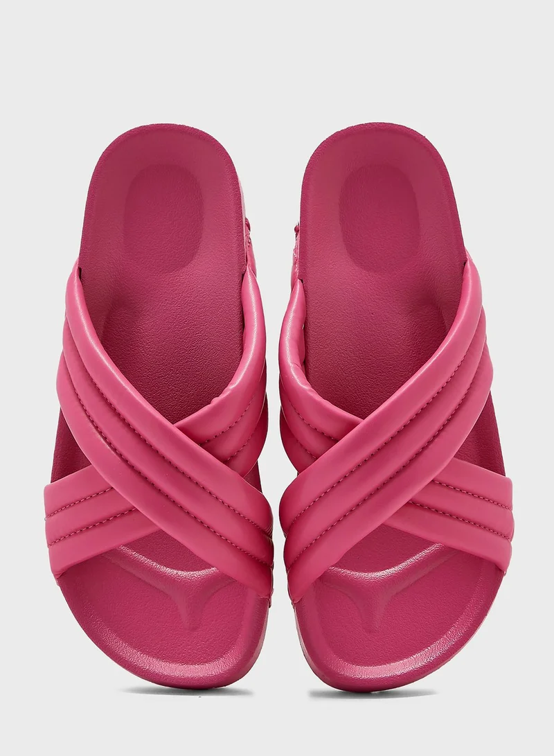 Ginger Crossover Strap Slides