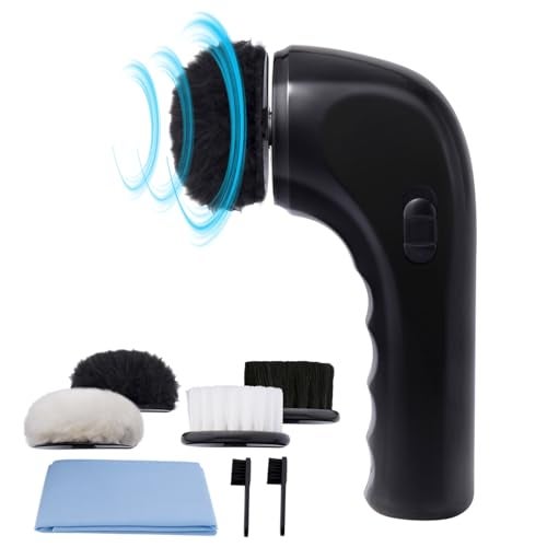 Sansent Electric Shoe Shine Kit, Power Upgrades, Sansent Electric Shoe Polisher Brush Shoe Shiner Dust Cleaner Portable Leather Care Kit for Shoes, Bags… - Image 1
