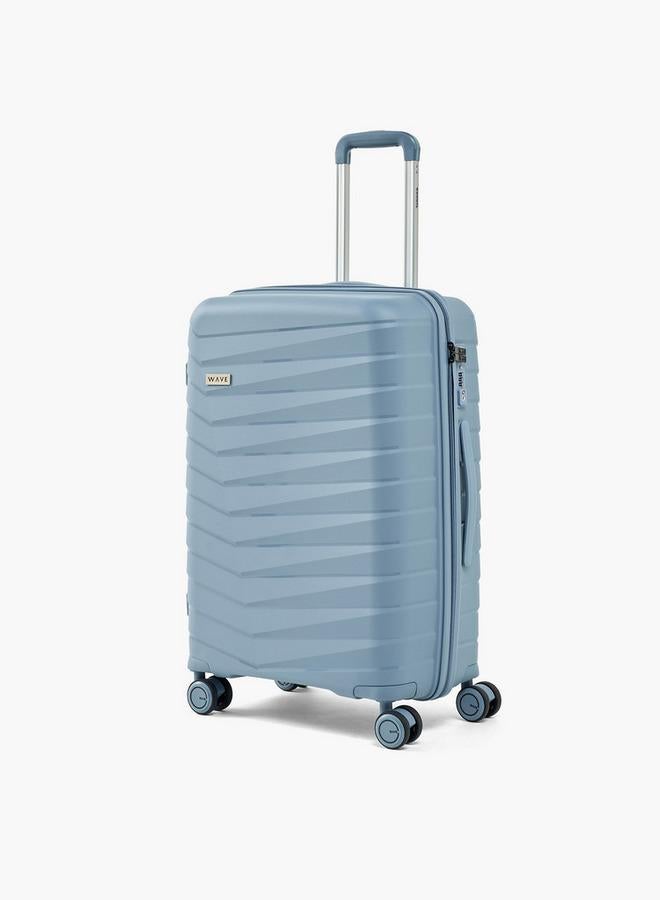 Wave Textured Hardcase Trolley Bag With Retractable Handle - Set Of 3 - Image 3