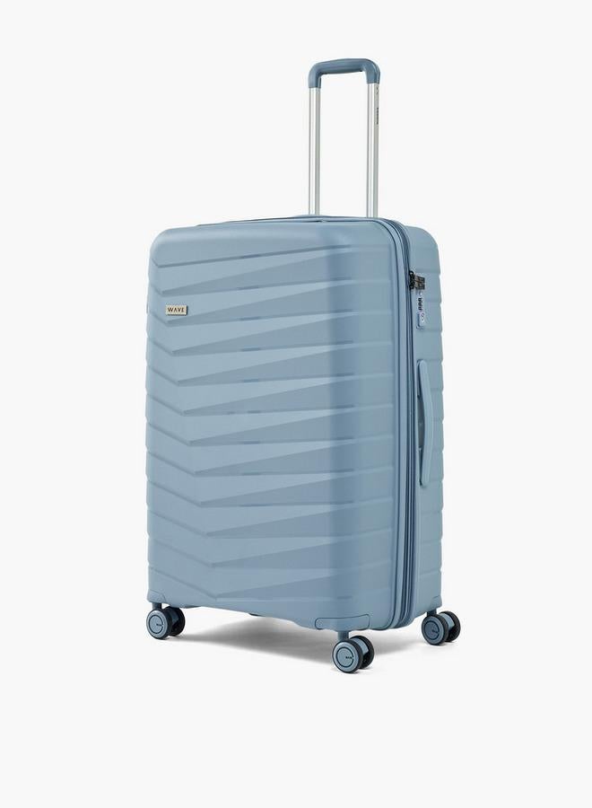 Wave Textured Hardcase Trolley Bag With Retractable Handle - Set Of 3 - Image 4