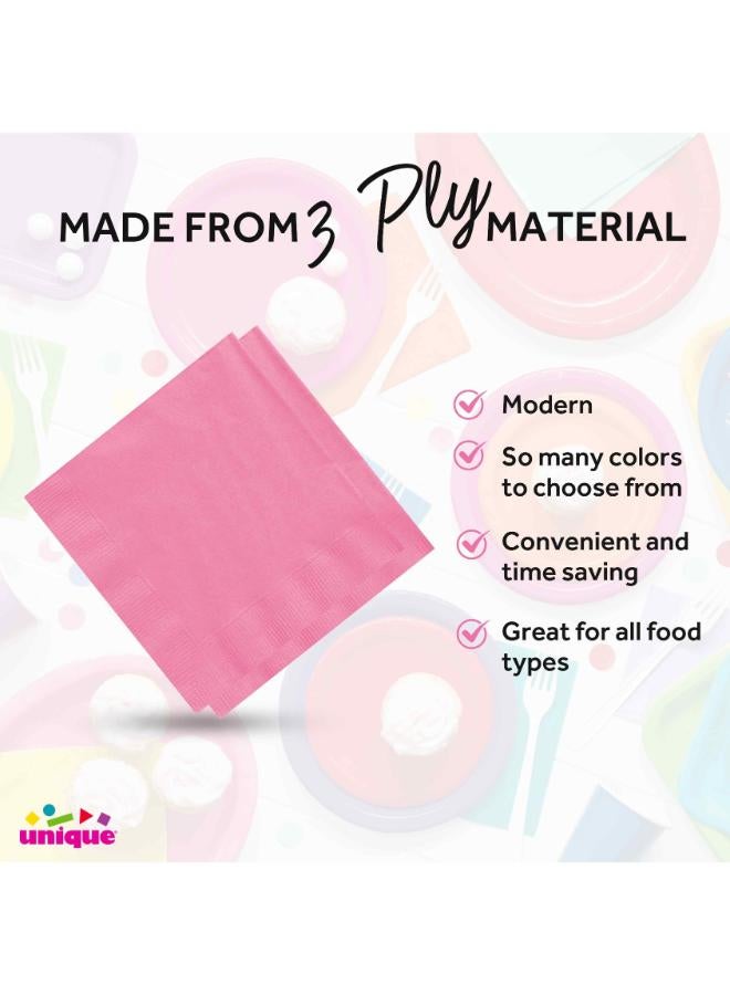 Unique 20 Hot Pink Luncheon Napkins - Image 4