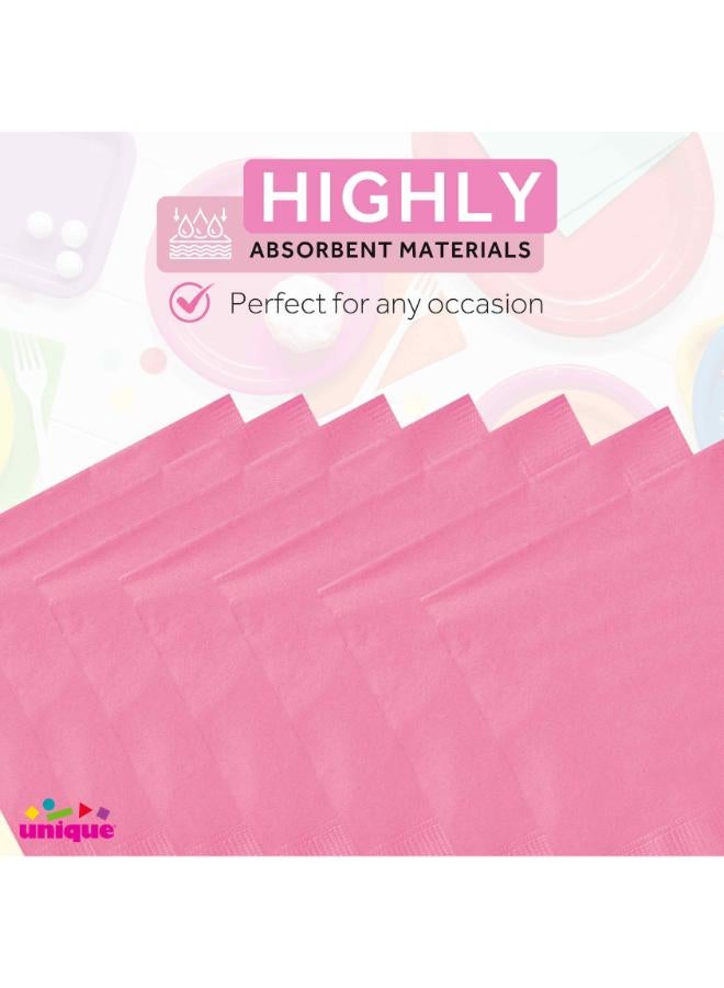 Unique 20 Hot Pink Luncheon Napkins - Image 2