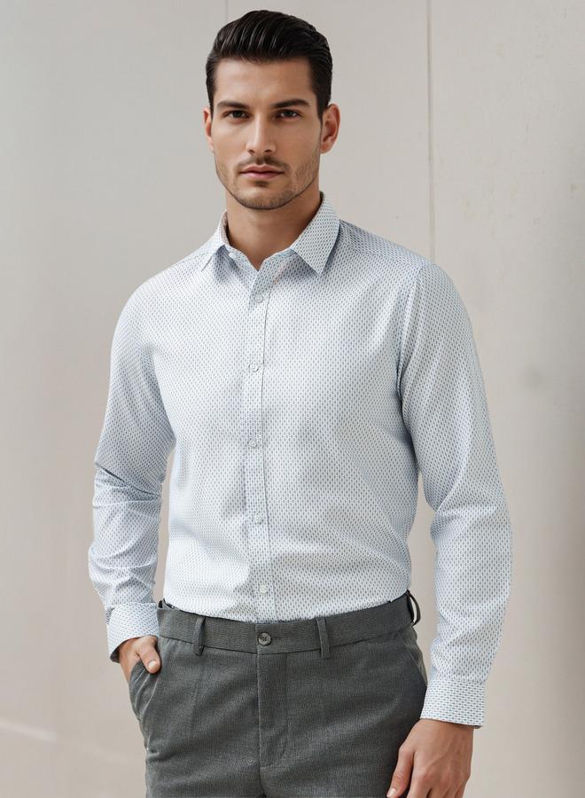 سبلاش فيڤ قميص مطبوع بقصة ضيقة - Image 1