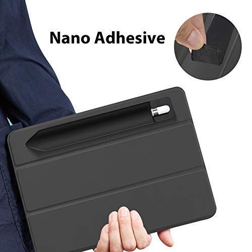 Doormoon Pencil Holder for iPad 2018 (6th Gen)/ iPad Air 9.7 / Pro 10.5" 12.9", Detachable Elastic Apple Pencil 2nd Gen Leather Sleeve Pocket Pouch (Black x 2) - Image 2