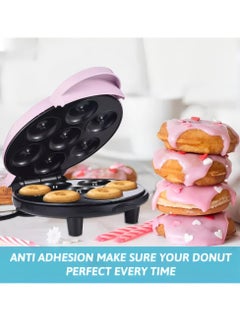 Generic "Electric Donut Maker with Non-Stick Surface – Makes 7 Mini Doughnuts, Pancakes & More – Pink"  - Image 3
