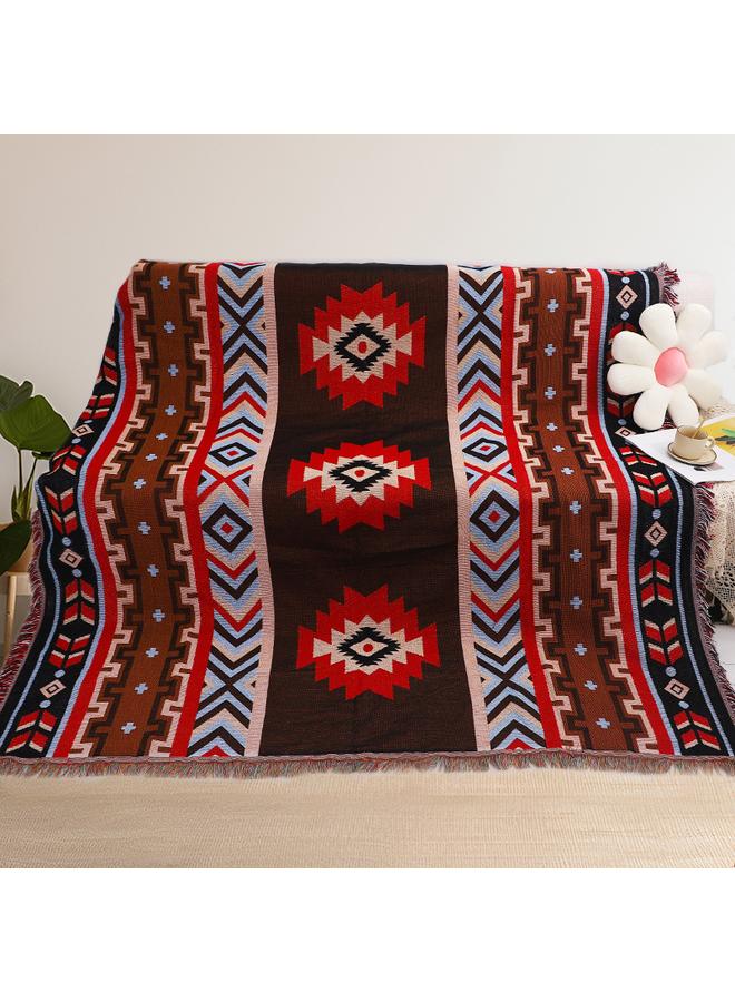 Bluejw Picnic Blanket Ethnic Style Camping Multi-functional Thread Blanket Customizable Sofa Blanket Sofa Towel Cover Blanket Camping Mat Picnic Mat - Image 1