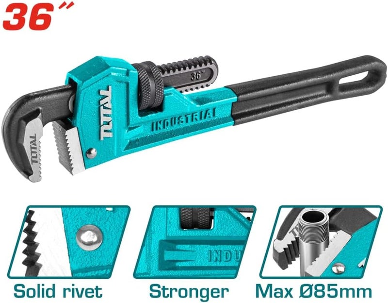 TOTAL Heavy Duty Straight Pipe Wrench 36 inch - Image 2