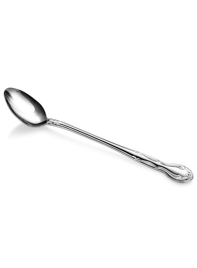New Star Foodservice 58765 Stainless Steel Rose Pattern Iced Teaspoon 7.7-Inch Set of 12 - Image 2