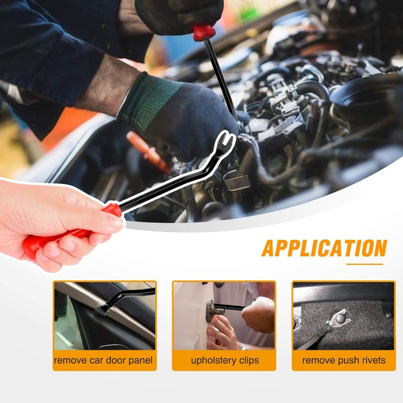 جوواك مجموعة GOOACC GRC-46 المكونة من 100 قطعة من مشابك مثبتات النايلون للصدام، بديل OEM #01553-09321، مقاس 8 مم، مع قطعة إضافية واحدة من أداة إزالة المثبتات مقاوم للبقع والتلطيخ - Image 3