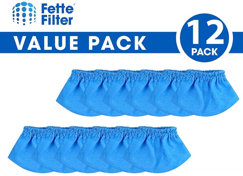 Fette Filter -12 Premium VRC2 Cloth Filter Compatible with Vacmaster 1.5 to 3.2 Gallon Wet/Dry Vacuums. Washable and Reusable Value Pack of 12 Premium Bags - Image 2
