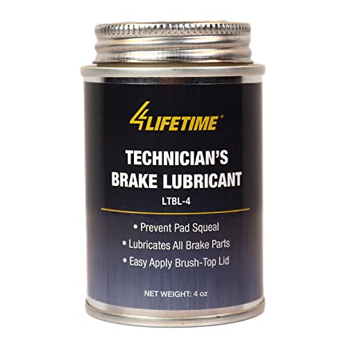4LIFETIMELINES Technician's Grade Brake Lubricant - Rust and Corrosion Protection - Silences Squeaks - Mess-Free Application with Brush Top Can - 4 oz - Image 1