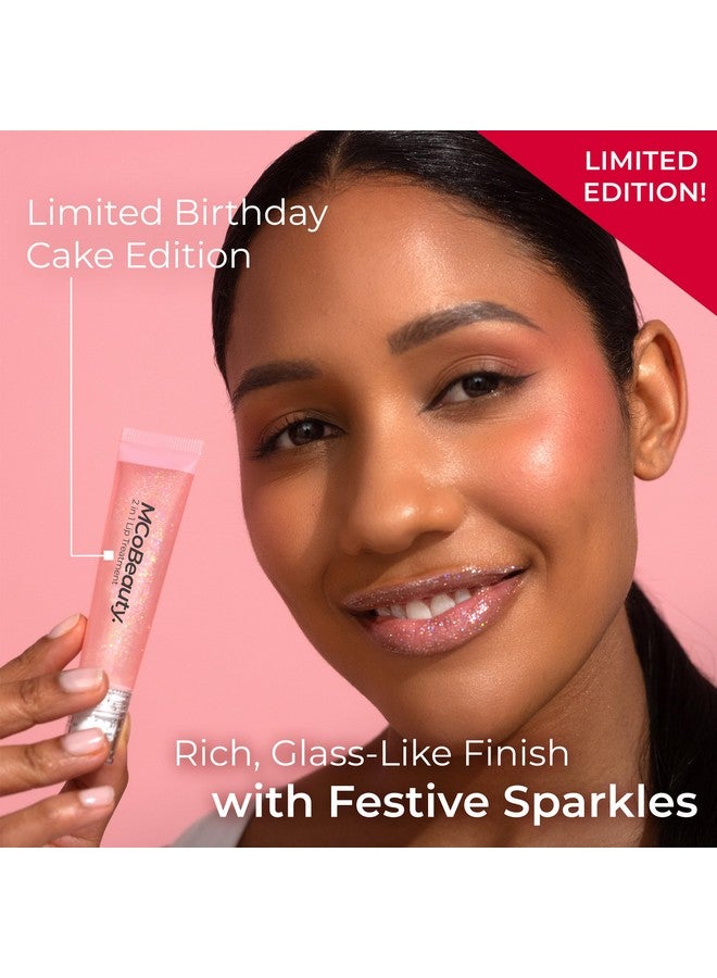 MCoBeauty 2In1 Glow & Treat Lip Oil Birthday Edition Hydrating Tint For Luscious Lips Vegan Cruelty Free Cosmetics - Image 2