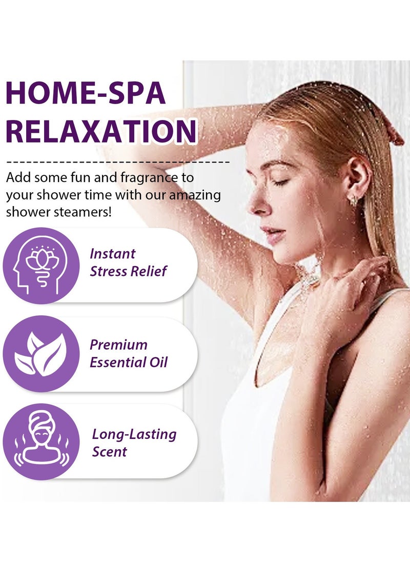 Sefudun Shower Steamer Aromatherapy, 8 Pack Bath Bombs with Essential Oils for Relaxation, Shower Bombs for Women and Men, Pamper Self-Care, Shower Steamer for Women Lady, Mother Day's Gifts - Image 4