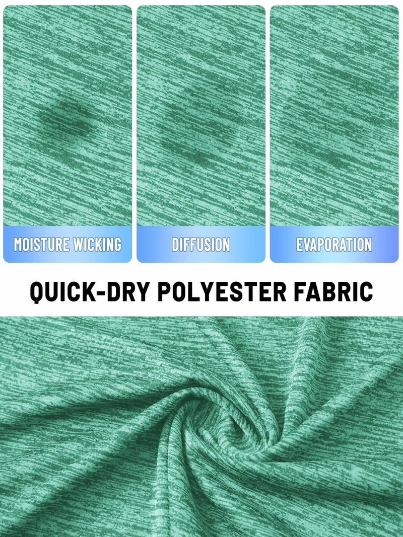 TACVASEN Men's Athletic Shirts & Tees Gym Shirts for Men Workout Short Sleeve Quick Dry Running Dry Fit Shirts for Men Performance Tee Shirt Men Light Green - Image 4