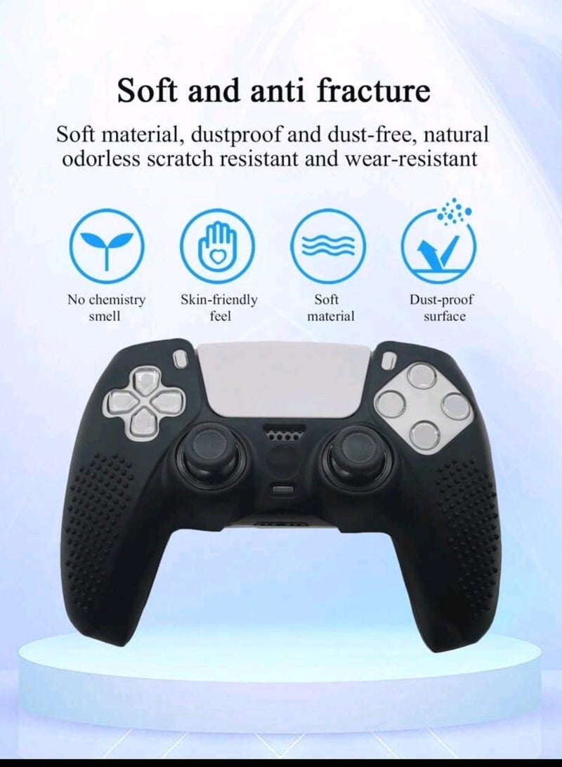PS5 Controller Soft Nonslip Silicone Button Cover and Case with Thumb Grips, Protective Case Accessory for PS Controller  - Image 4