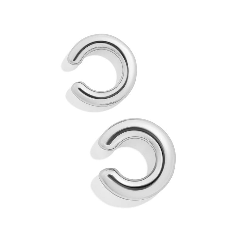 Obidos Cuff Earrings for Women White Gold Plated Ear Cuffs for Non Pierced Ears Cartilage Earrings