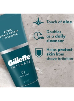 Gillette Illette Intimate 2 In 1 Pubic Shave Cream + Cleanser Gentle Formula Formulated For Pubic Hair & Skin With Aloe Paraben Free (150 Ml)  - Image 3