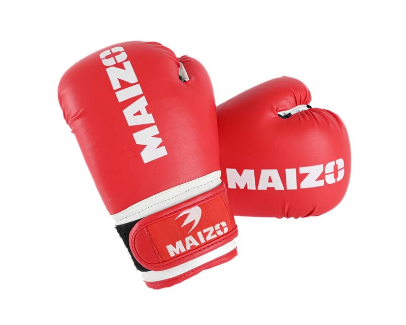 MAIZO Boxing Gloves Maizo Striker Training Moulded Padding Gloves Stitching/Fighting Gloves, MMA/Full Wrap Around Wrist Strap for Men & Women (6oz, Red White) - Image 5