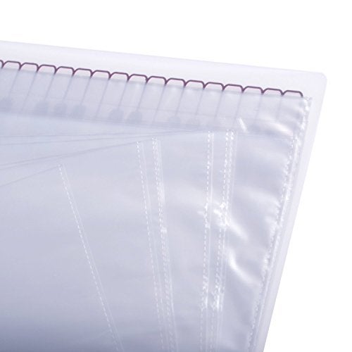 PUNK Music Sheet File Paper Storage Folder Documents Holder Blank Sheet Files Plastic A4 Size 40 Pockets (G Clef-White) - Image 2