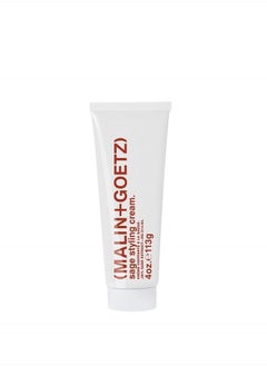 MALIN + GOETZ sage styling cream—lightweight, versatile for all hair types & textures. Smoothes, tames frizz, defines curls, shine without residue. natural fragrance. vegan and cruelty free 4 fl oz  - Image 1