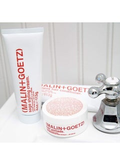 MALIN + GOETZ sage styling cream—lightweight, versatile for all hair types & textures. Smoothes, tames frizz, defines curls, shine without residue. natural fragrance. vegan and cruelty free 4 fl oz  - Image 4