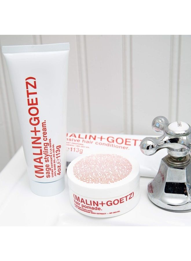 MALIN + GOETZ sage styling cream—lightweight, versatile for all hair types & textures. Smoothes, tames frizz, defines curls, shine without residue. natural fragrance. vegan and cruelty free 4 fl oz - Image 4