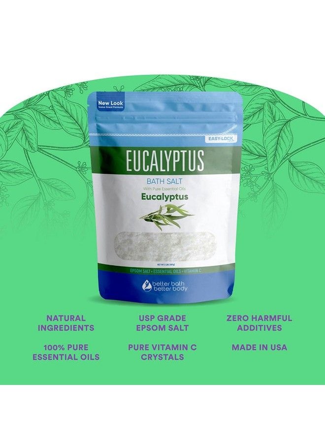 Better Bath Better Body Eucalyptus Bath Salt 32 Ounces Epsom Salt with Natural Eucalyptus Essential Oil Plus Vitamin C in BPA Free Pouch with Easy PressLock Seal  - Image 3