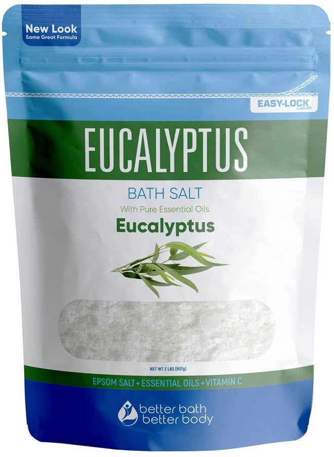 Better Bath Better Body Eucalyptus Bath Salt 32 Ounces Epsom Salt with Natural Eucalyptus Essential Oil Plus Vitamin C in BPA Free Pouch with Easy PressLock Seal  - Image 2