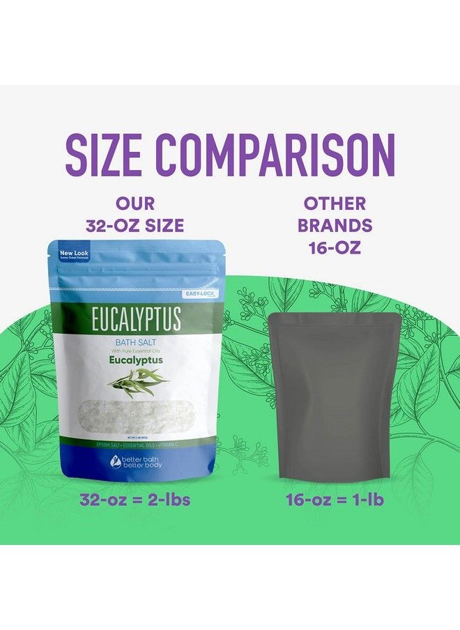 Better Bath Better Body Eucalyptus Bath Salt 32 Ounces Epsom Salt with Natural Eucalyptus Essential Oil Plus Vitamin C in BPA Free Pouch with Easy PressLock Seal  - Image 4