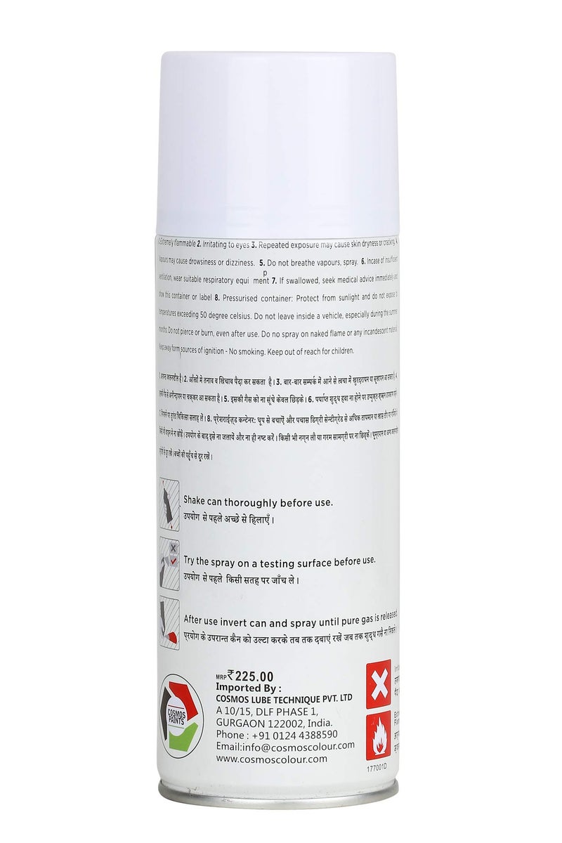 Cosmos Paints Gloss White Spray Paint 400ml - Image 3
