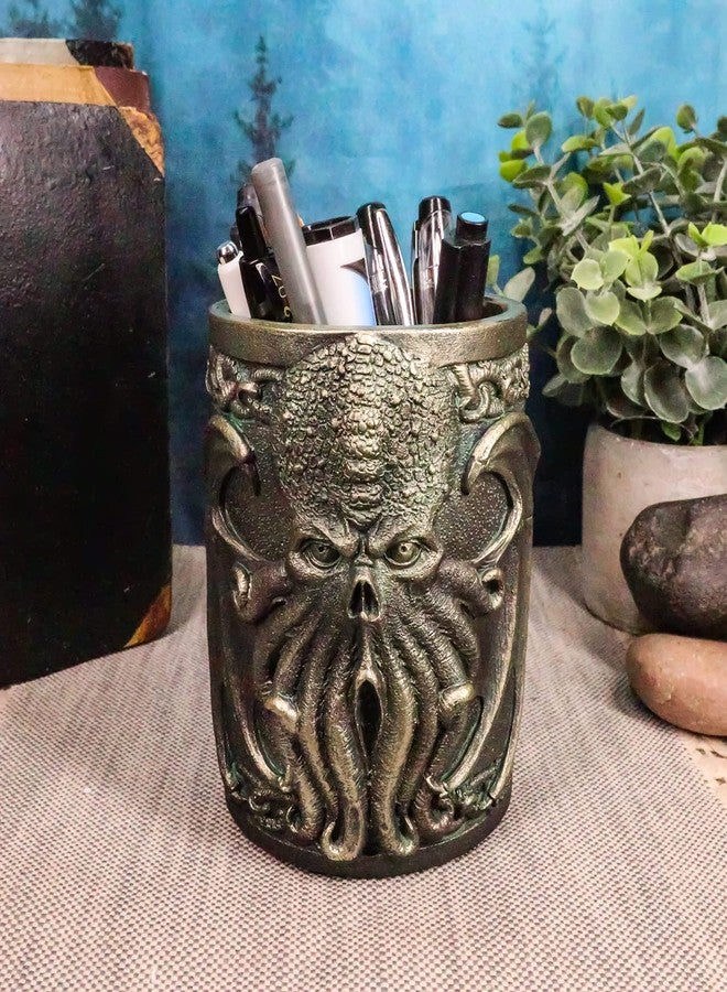 Ebros Gift Ebros Legends Fantasy Sea Marine Mythology Call Of Cthulhu Kraken Monster Stationery Holder Figurine Organizer Office Desktop Pen Pencil Make Up Brush Vanity Holder Sculpture - Image 5