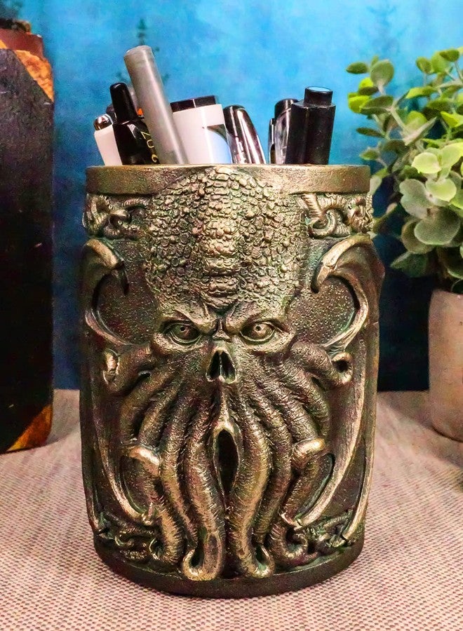 Ebros Gift Ebros Legends Fantasy Sea Marine Mythology Call Of Cthulhu Kraken Monster Stationery Holder Figurine Organizer Office Desktop Pen Pencil Make Up Brush Vanity Holder Sculpture - Image 2